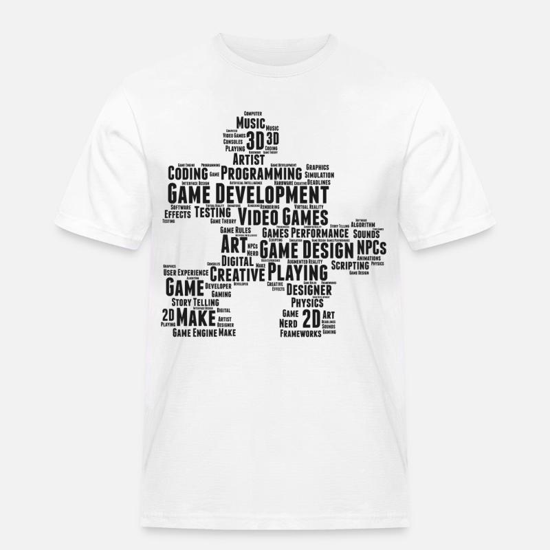 Game Dev - Männer Workwear T-Shirt - Weiß