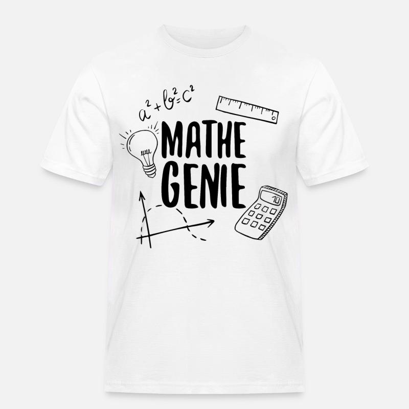 Math genius mathematics genius arithmetic math - Men's Workwear T-Shirt - white