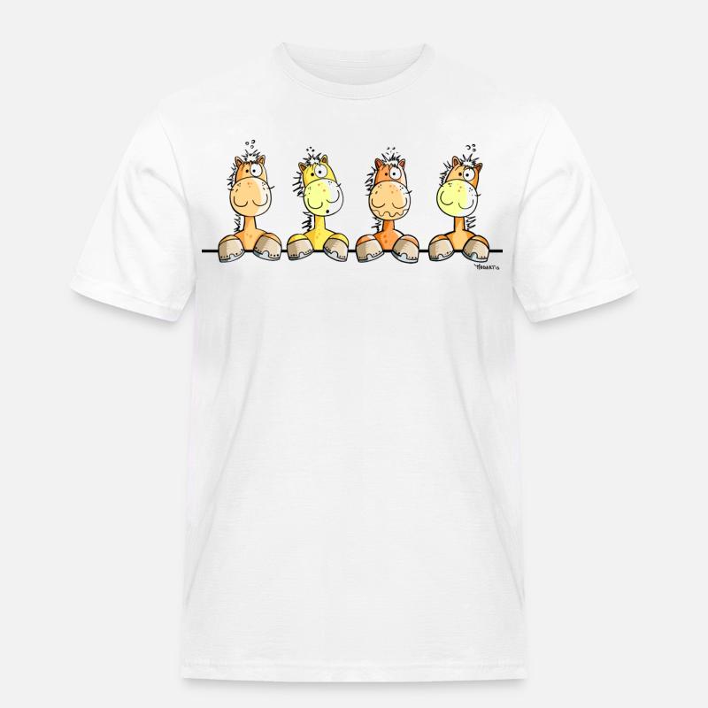 Das Pferde Team - Männer Workwear T-Shirt - Weiß