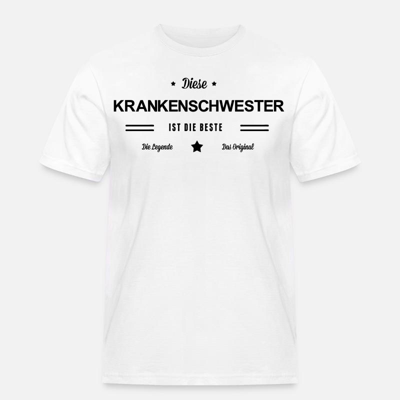 Beste Krankenschwester - Männer Workwear T-Shirt - Weiß