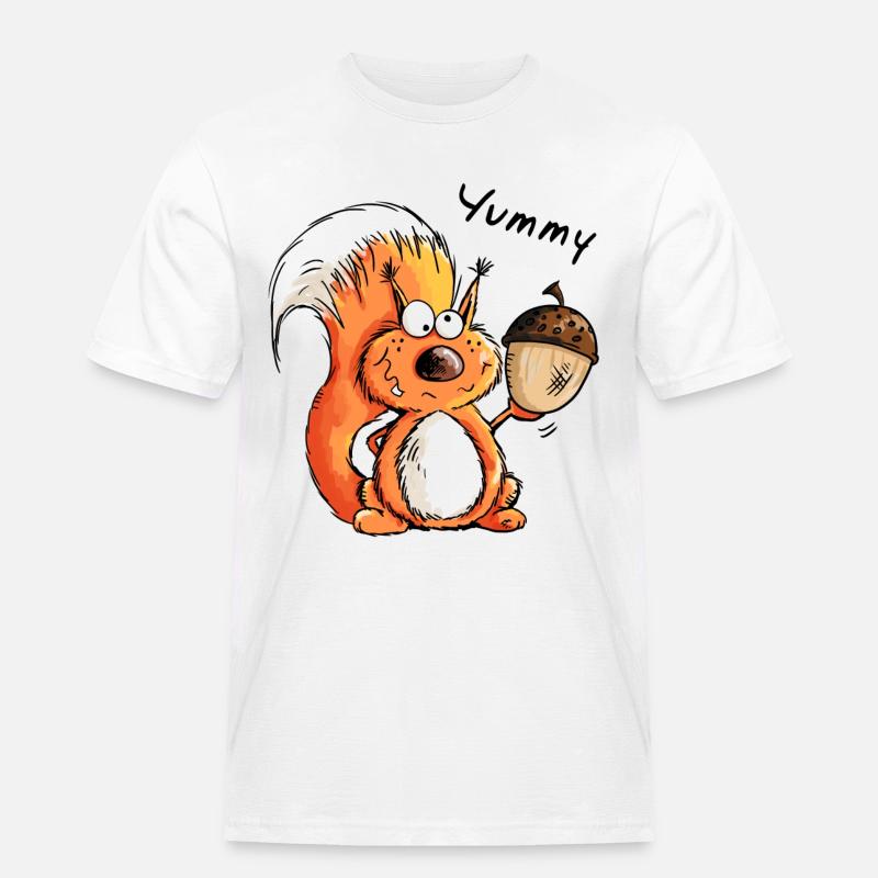 Yummy Eichhörnchen - Tier - Tiere - Comic - Männer Workwear T-Shirt - Weiß