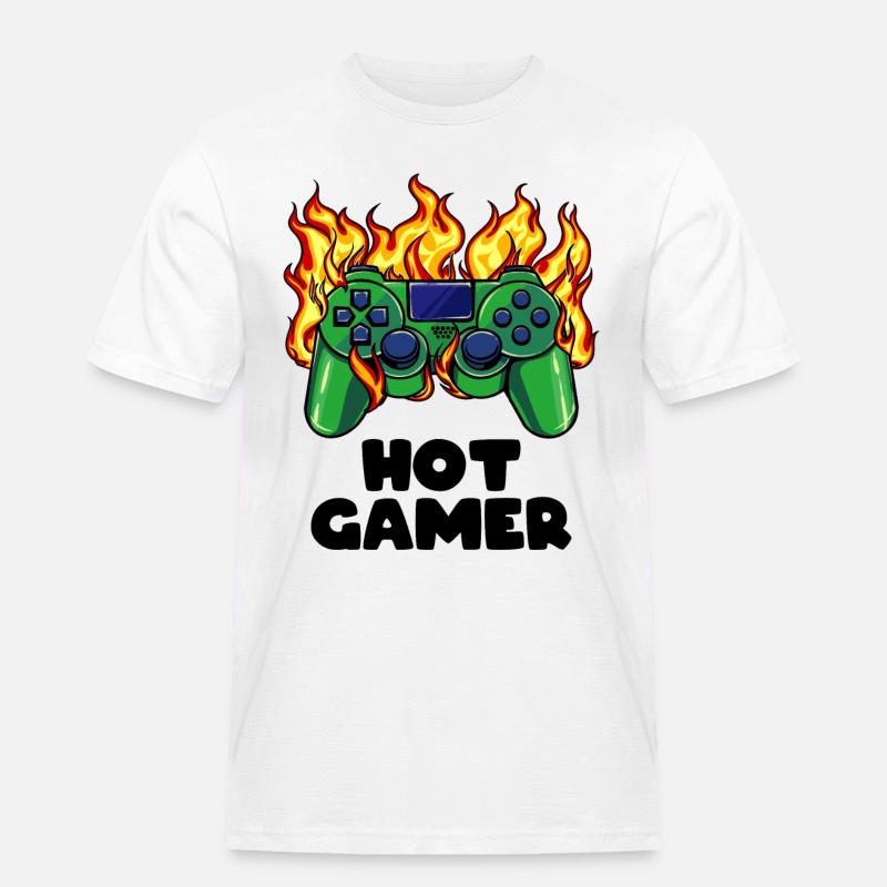 Gamer Zocker Videospieler Games Controller - Männer Workwear T-Shirt - Weiß