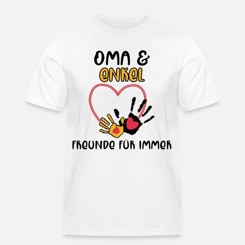 Großmutter Enkel Statement Oma - Männer Workwear T-Shirt - Weiß