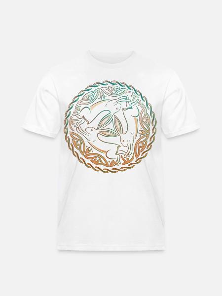 Three Rabbits Three Picture Easter - Men's Workwear T-Shirt - white