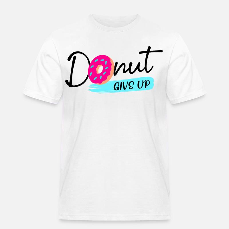 Donut Süßigkeiten Statement Naschen Lecker - Männer Workwear T-Shirt - Weiß