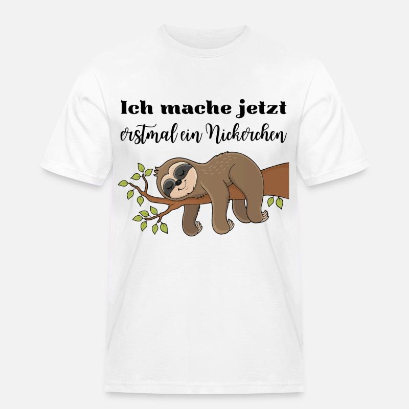 Ich mache jetzt erstmal ein Nickerchen - Männer Workwear T-Shirt - Weiß