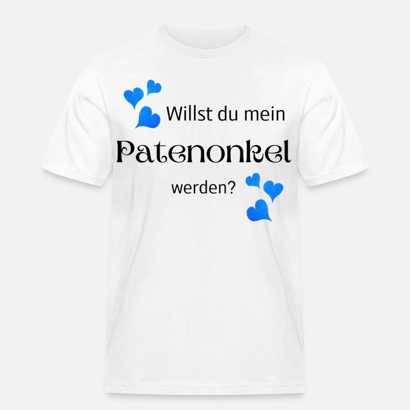 Willst du mein Patenonkel werden - Männer Workwear T-Shirt - Weiß