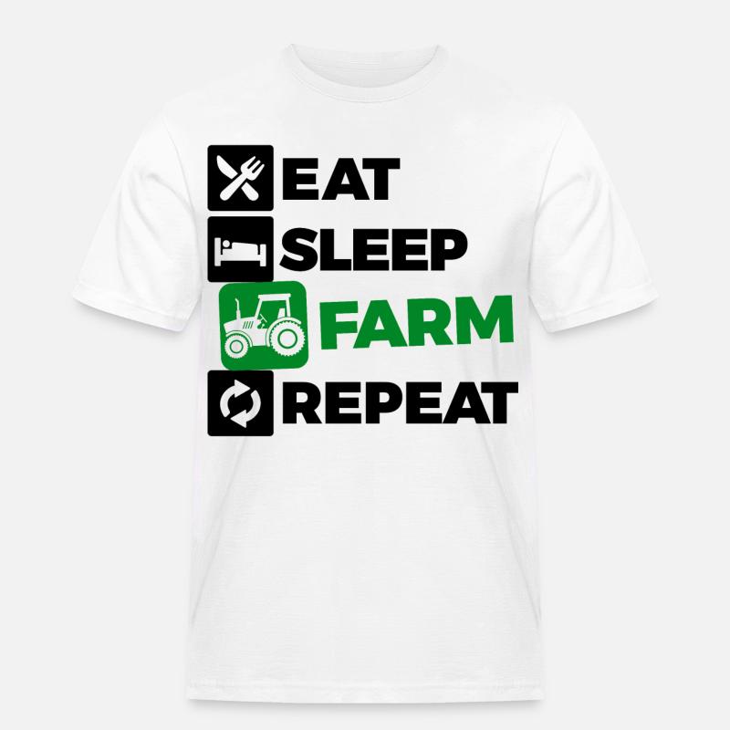 Kraftfahrzeug Traktor Statement Ackerbau Biobauer - Männer Workwear T-Shirt - Weiß