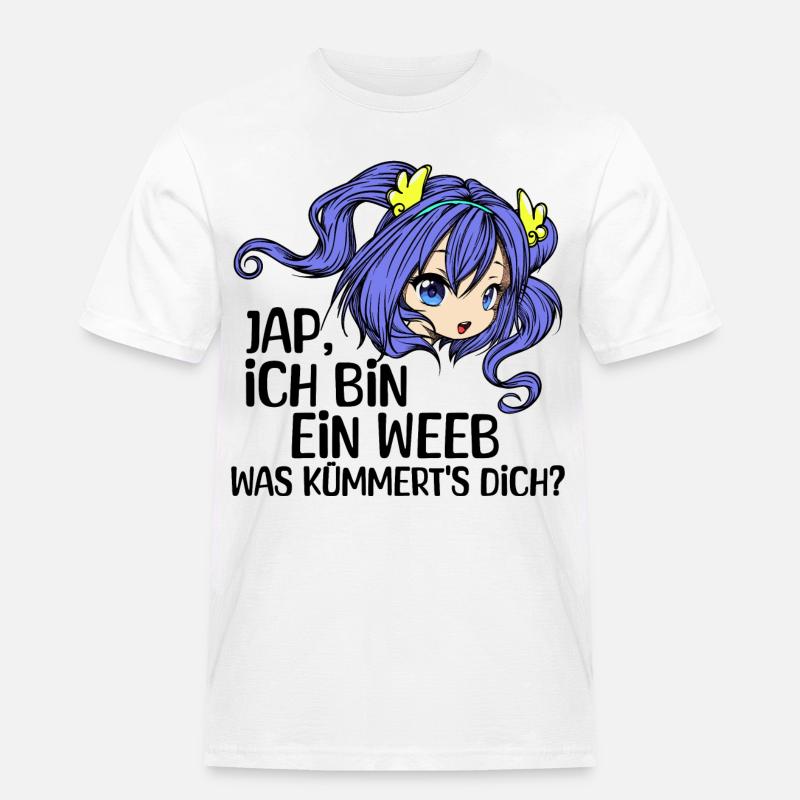 Comic Mädchen Anime Mangastyle Manga Statement - Männer Workwear T-Shirt - Weiß