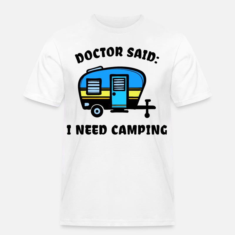 Camper Camping Wohnmobil Statement Wanderer - Männer Workwear T-Shirt - Weiß