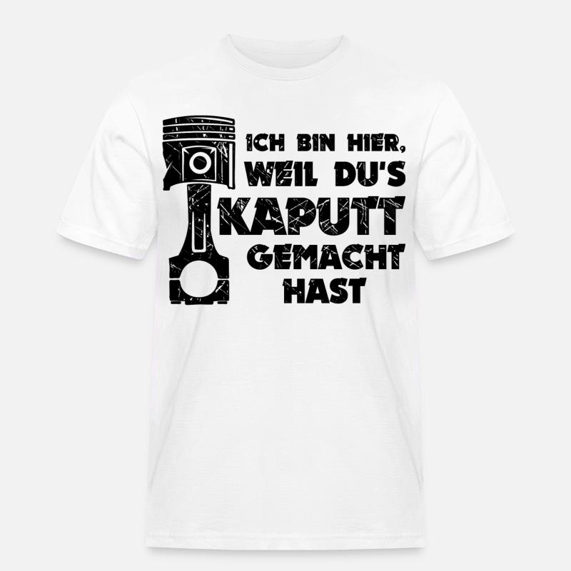 Workaholic Statement Job Arbeiter Mechaniker - Männer Workwear T-Shirt - Weiß