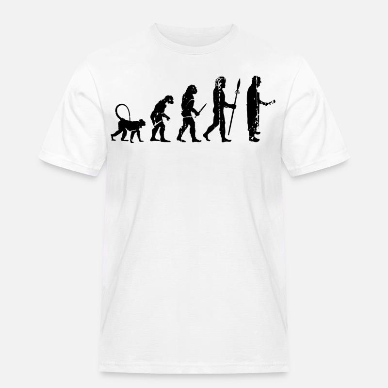 Fleischer Evolution - Männer Workwear T-Shirt - Weiß