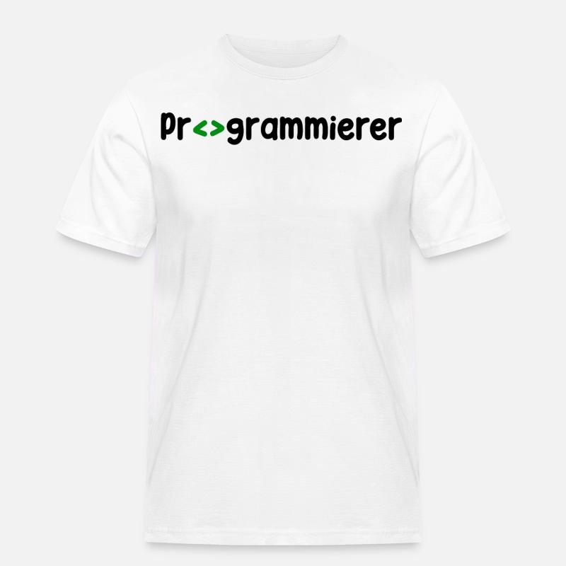 Programmierer Developer Webentwickler Skripting - Männer Workwear T-Shirt - Weiß