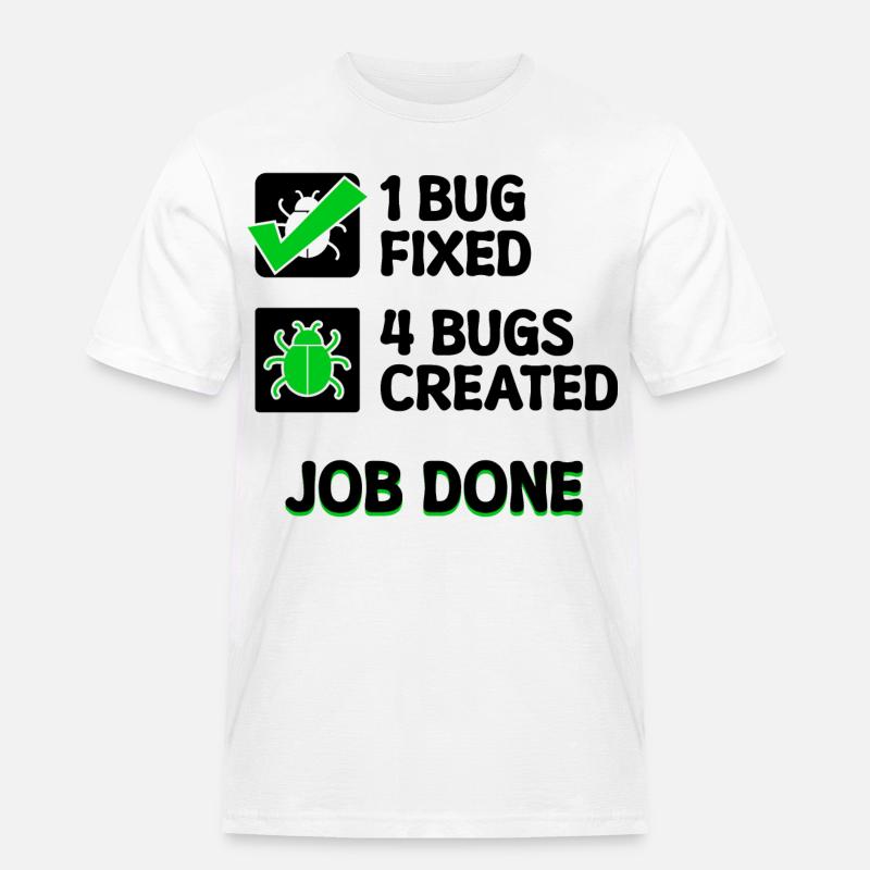 Programmierer Developer Bugfixing Bugs Skripting - Männer Workwear T-Shirt - Weiß