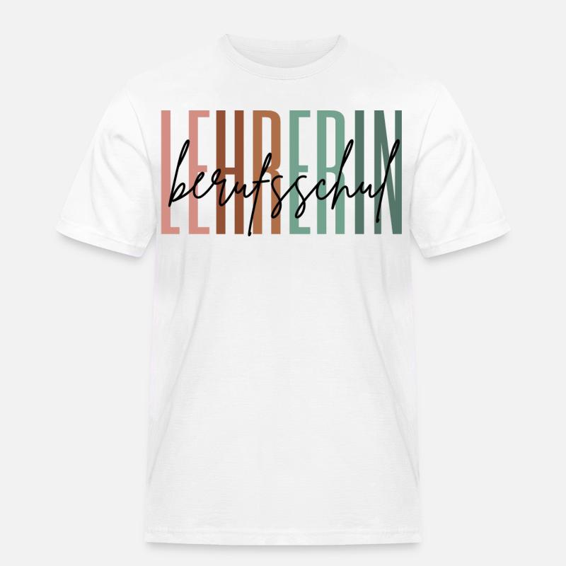 Lehrerin Berufsschule Berufsschullehrerin Geschenk - Männer Workwear T-Shirt - Weiß