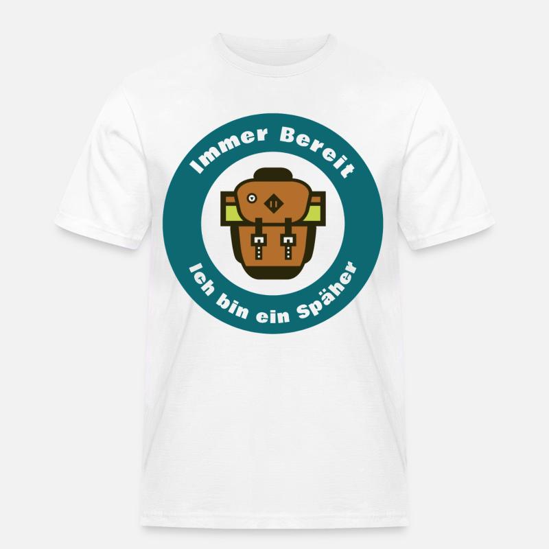 Immer bereit – ich bin ein Scout - Männer Workwear T-Shirt - Weiß