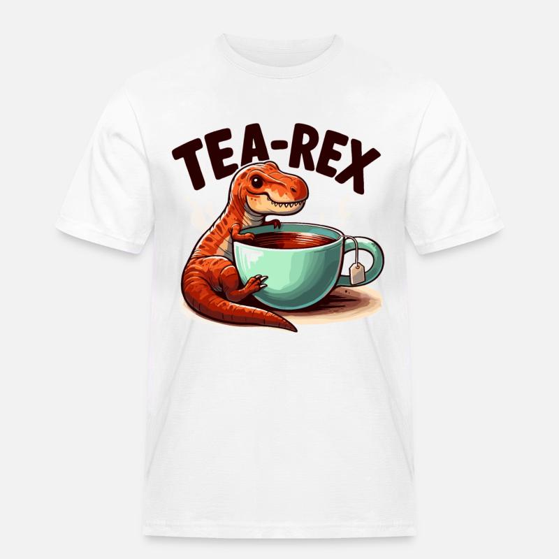 Tee Rex Tee-Rex Teetrinker Geschenk - Männer Workwear T-Shirt - Weiß