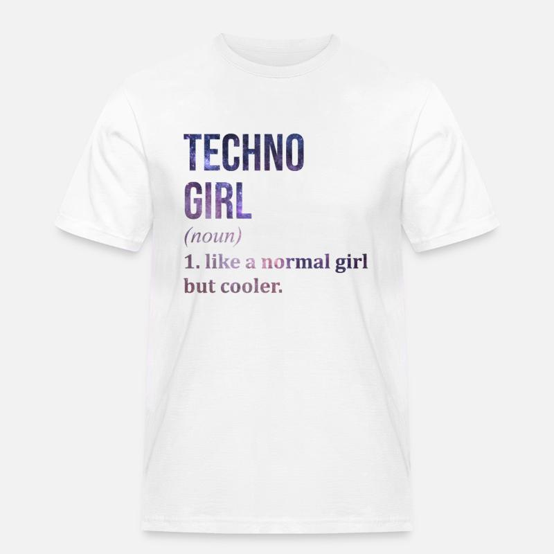 Techno Techno Techno - Männer Workwear T-Shirt - Weiß