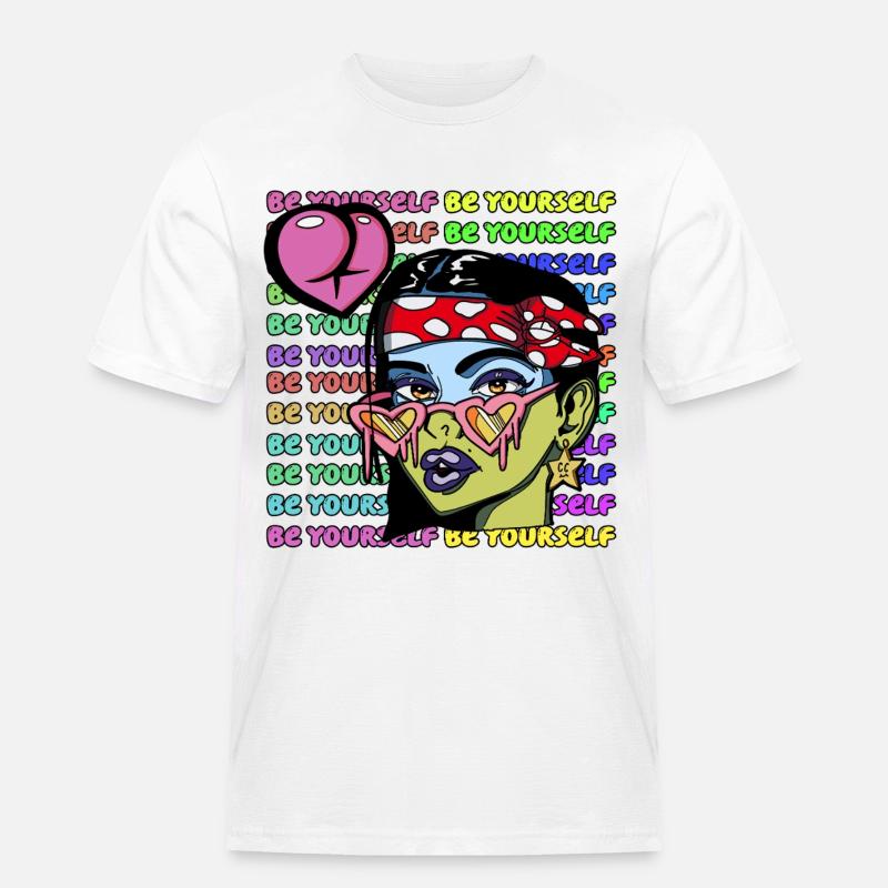 Seien Sie Sie selbst - Männer Workwear T-Shirt - Weiß