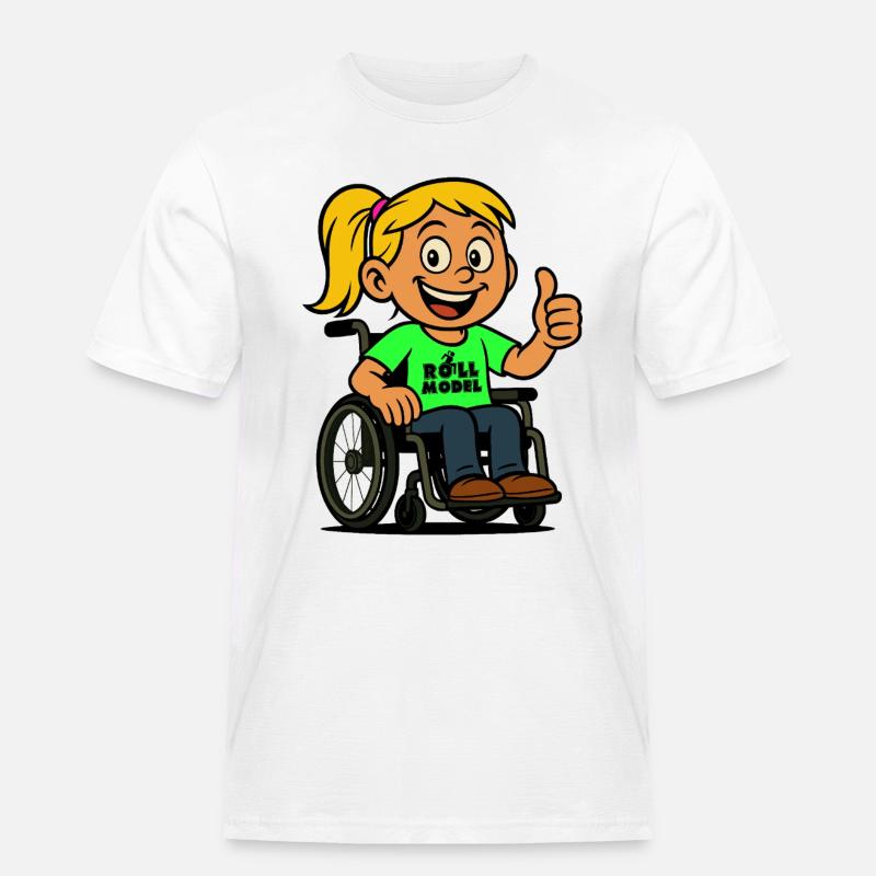 Lolla Vorbild der Rollstuhlfahrer. Rollstuhl # - Männer Workwear T-Shirt - Weiß