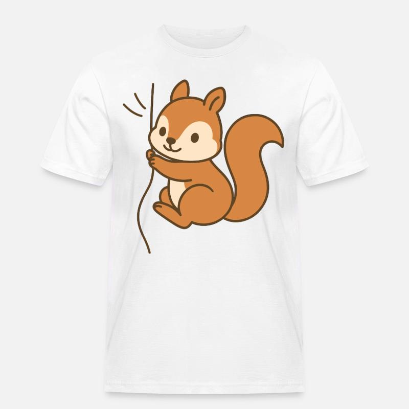 Eingekuschelt Eichhörnchen - Männer Workwear T-Shirt - Weiß