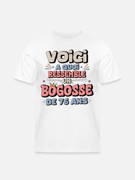 76th Birthday Humor Design - Men's Workwear T-Shirt - white