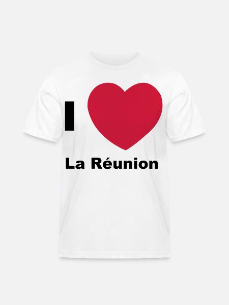 I love Reunion Island - Men's Workwear T-Shirt - white