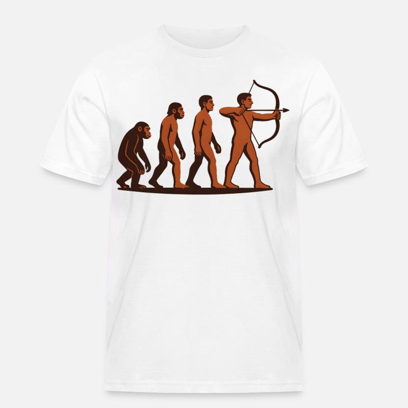 Archer cible à arc Evolution Archery - T-shirt Workwear homme - blanc
