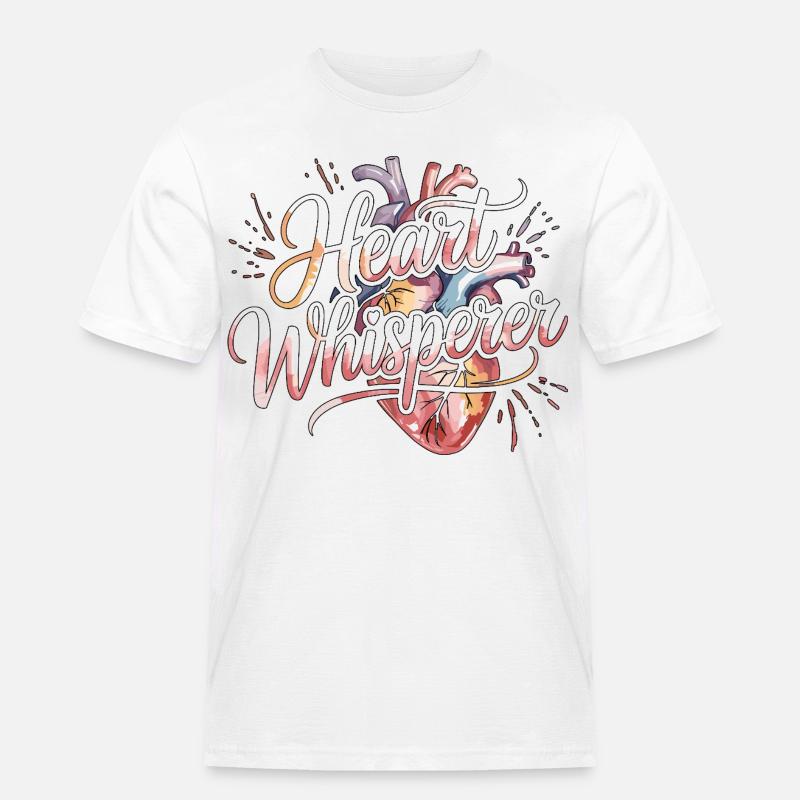 Cardiac Tech Heart Whisperer Pacemaker Technician - Men's Workwear T-Shirt - white