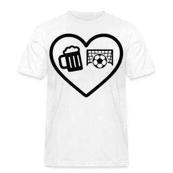 Herzkalziumbier - Männer Workwear T-Shirt - Weiß - Vorne - AI Model Male 185 dark (185cm)
