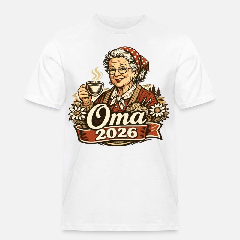 Oma 2026 Loading Geschenk Enkelkind  - Männer Workwear T-Shirt - Weiß