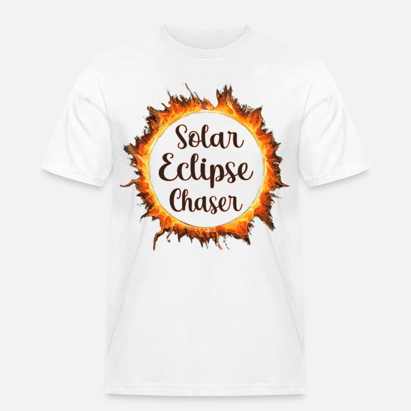 Solar eclipse chaser - Men's Workwear T-Shirt - white