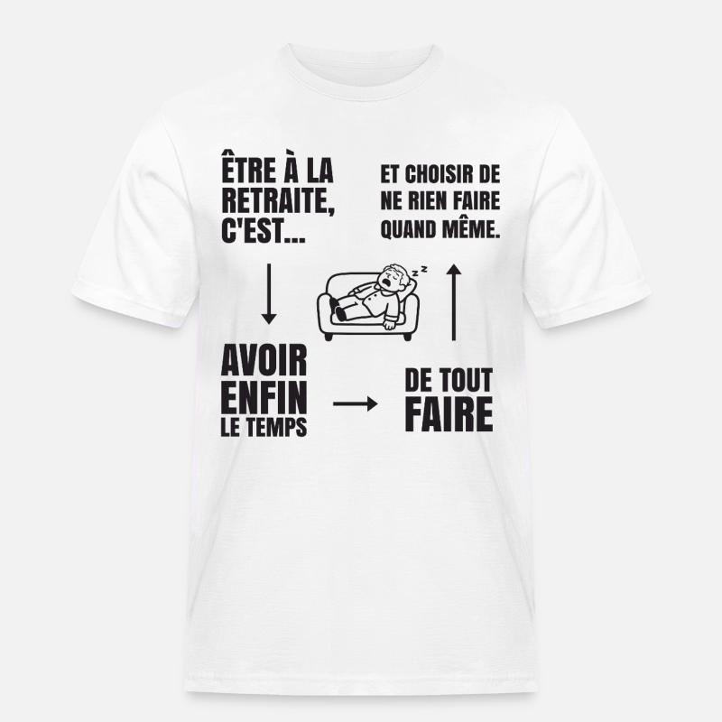 Die Kunst des Nichtstuns (schwarzer Text) - Männer Workwear T-Shirt - Weiß