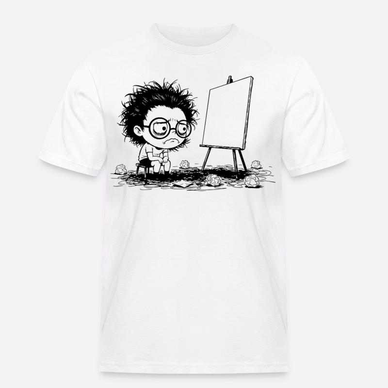 Künstler Creative Blocking Empty Canvas Manga - Männer Workwear T-Shirt - Weiß