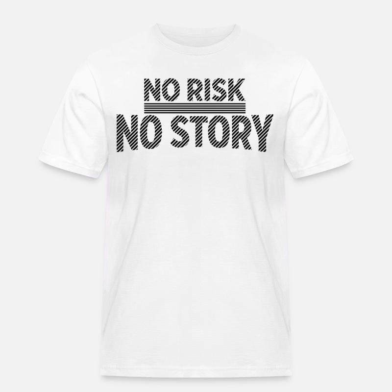 AUCUN RISQUE SANS HISTOIRE Déclaration d’aventure - T-shirt Workwear homme - blanc