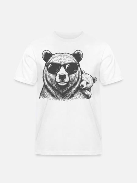 Bears dad with baby - Men's Workwear T-Shirt - white