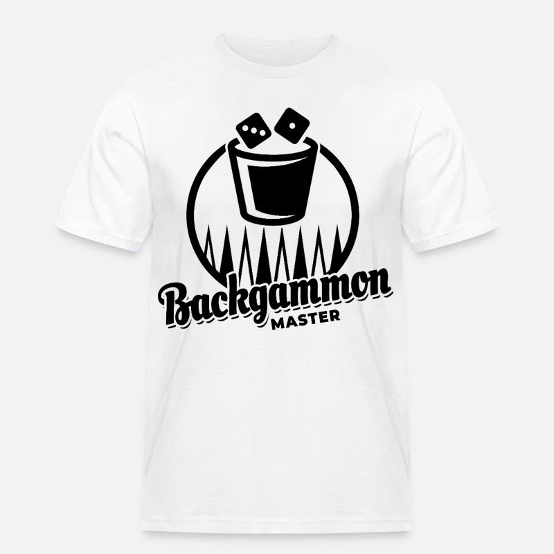 Backgammon Master | Brettspiel | Geschenk - Männer Workwear T-Shirt - Weiß
