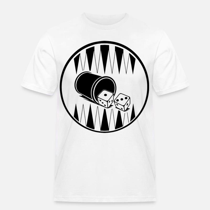 Backgammon | Brettspiel | Geschenk - Männer Workwear T-Shirt - Weiß