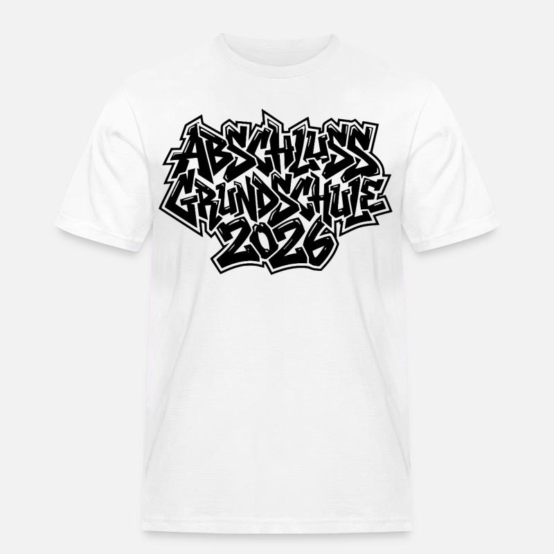 Abschluss 2026 Grundschule Graffiti - Männer Workwear T-Shirt - Weiß