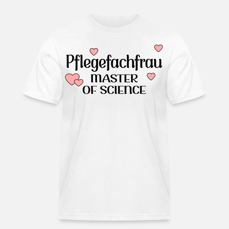 MASTERSTUDIUM PFLEGE - PFLEGEFACHFRAU - Männer Workwear T-Shirt - Weiß