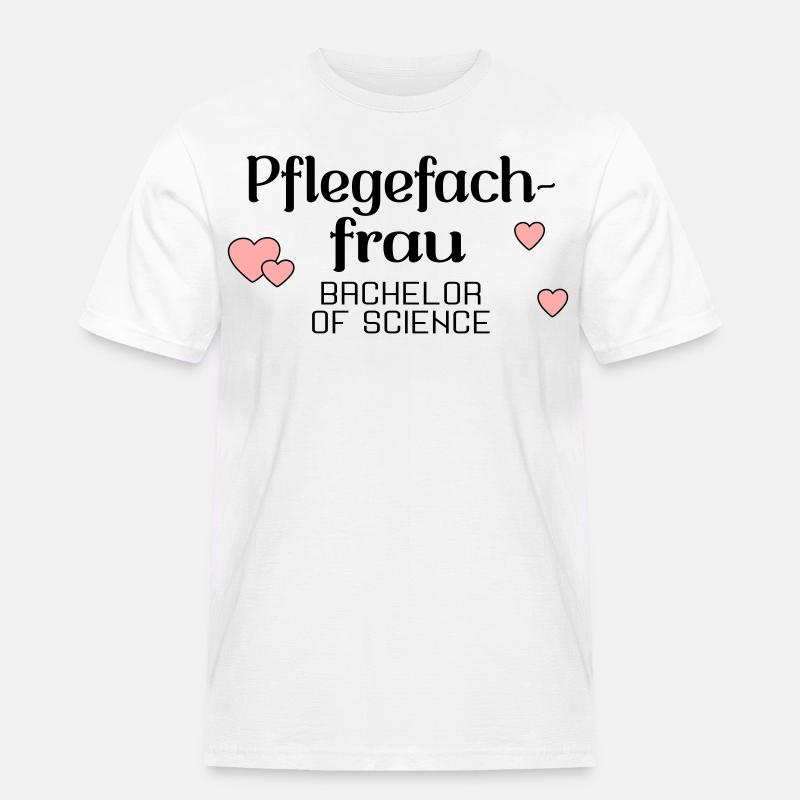 Bachelorstudium Pflege - Abschluss Pflegefachfrau - Männer Workwear T-Shirt - Weiß