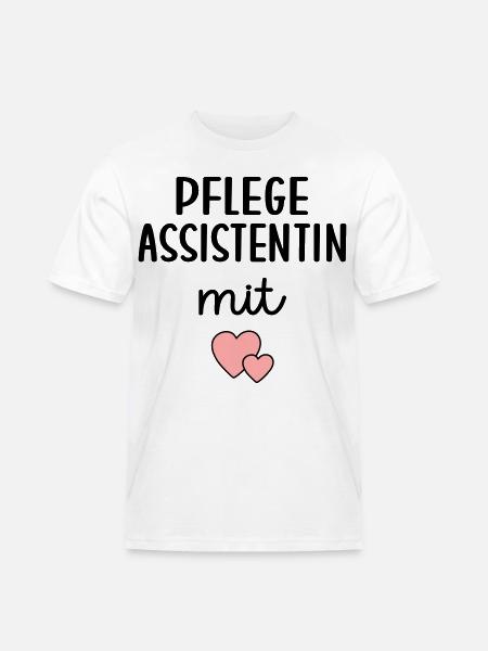 Pflegeassistentin Pflegefachassistenz - Männer Workwear T-Shirt - Weiß