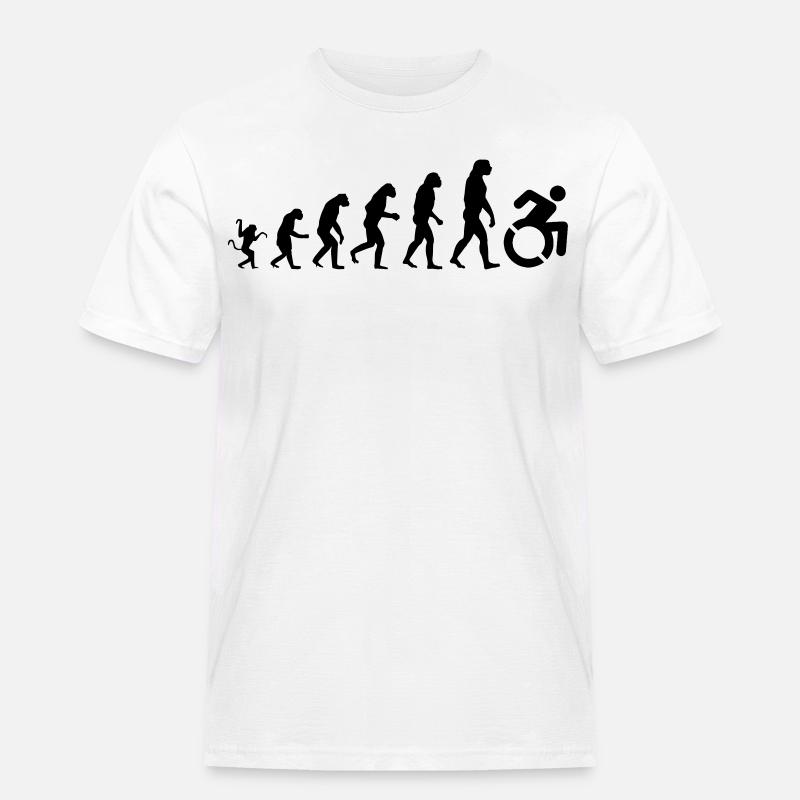 Evolution des Rollstuhls * - Männer Workwear T-Shirt - Weiß