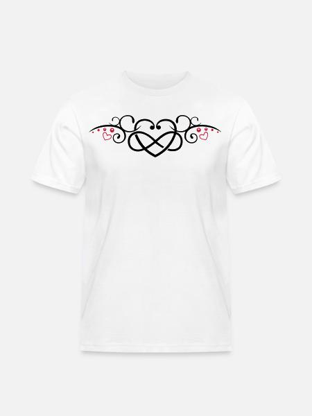 Herz mit Unendlichkeitschleife, infinity - Männer Workwear T-Shirt - Weiß