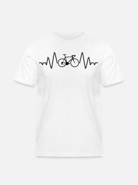 Radfahrer Herzlinie - Männer Workwear T-Shirt - Weiß