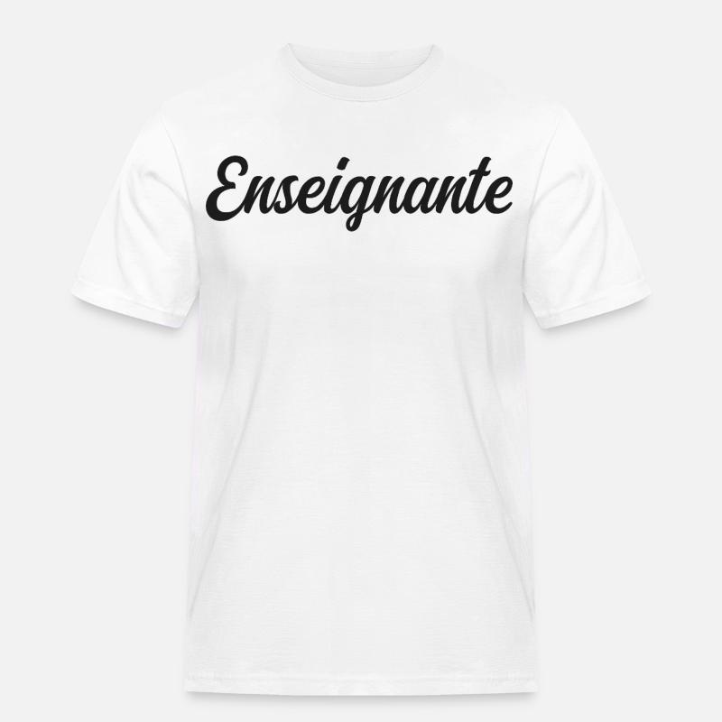 Bester Lehrer der Welt Schulbildung - Männer Workwear T-Shirt - Weiß