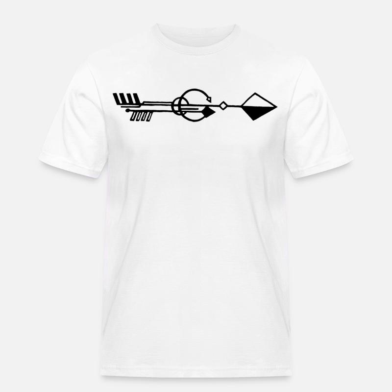 Seltsamer schwarzer Pfeil - Männer Workwear T-Shirt - Weiß