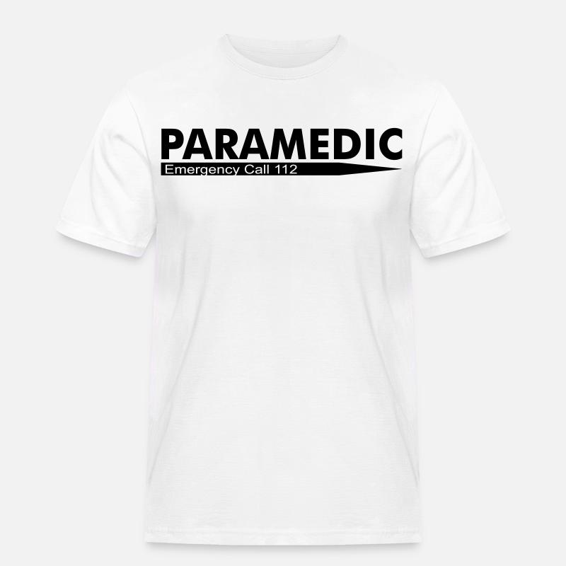 Paramedic Emergency Call 112 - Männer Workwear T-Shirt - Weiß