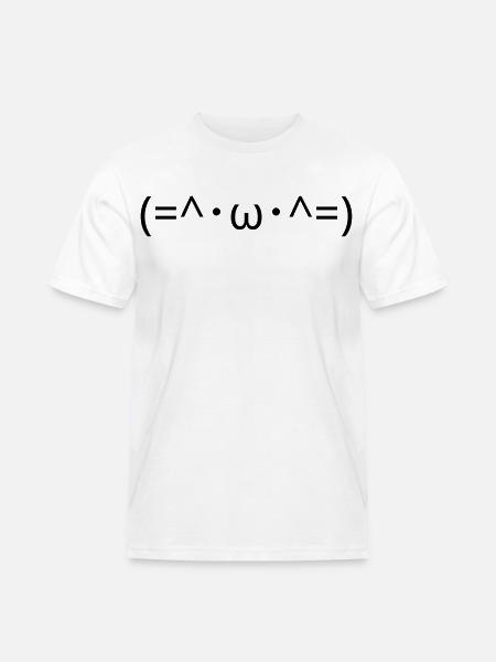 Chats Émote (=^・ω・^=) Chat mignon Kaomoji - T-shirt Workwear homme - blanc