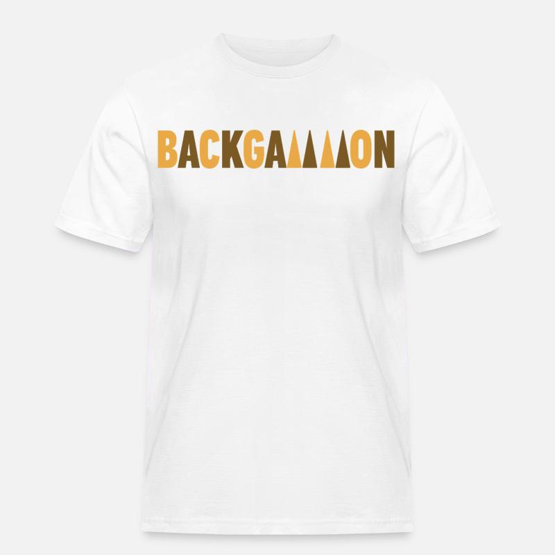 Backgammon - Männer Workwear T-Shirt - Weiß